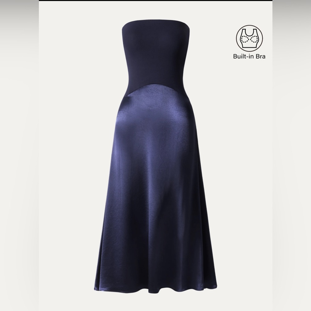 Milky Waves Acetate
Midnight Acetate Non-slip Strapless Midi Brami Dress